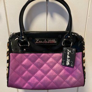 NWT Lux de Ville Quilted Vinyl Leopard Tote Purse Bag
